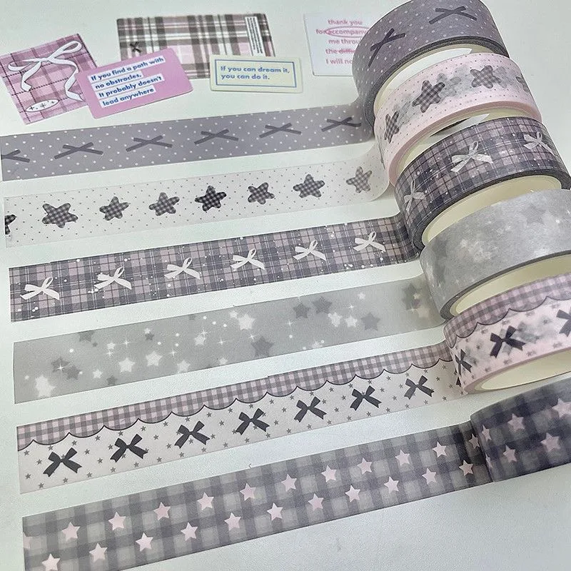6Roll/set Dreamy Stars Series Decorative Tape Korean Ins Cut