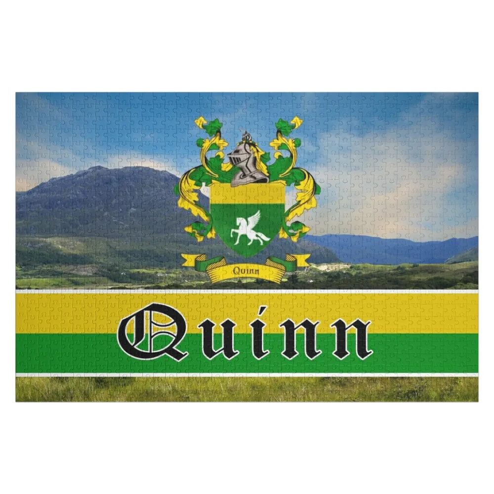 QUINN FAMILY CREST Jigsaw Puzzle Customized Kids Gift Custom Child Wood Photo Personalized Photo Custom Puzzle