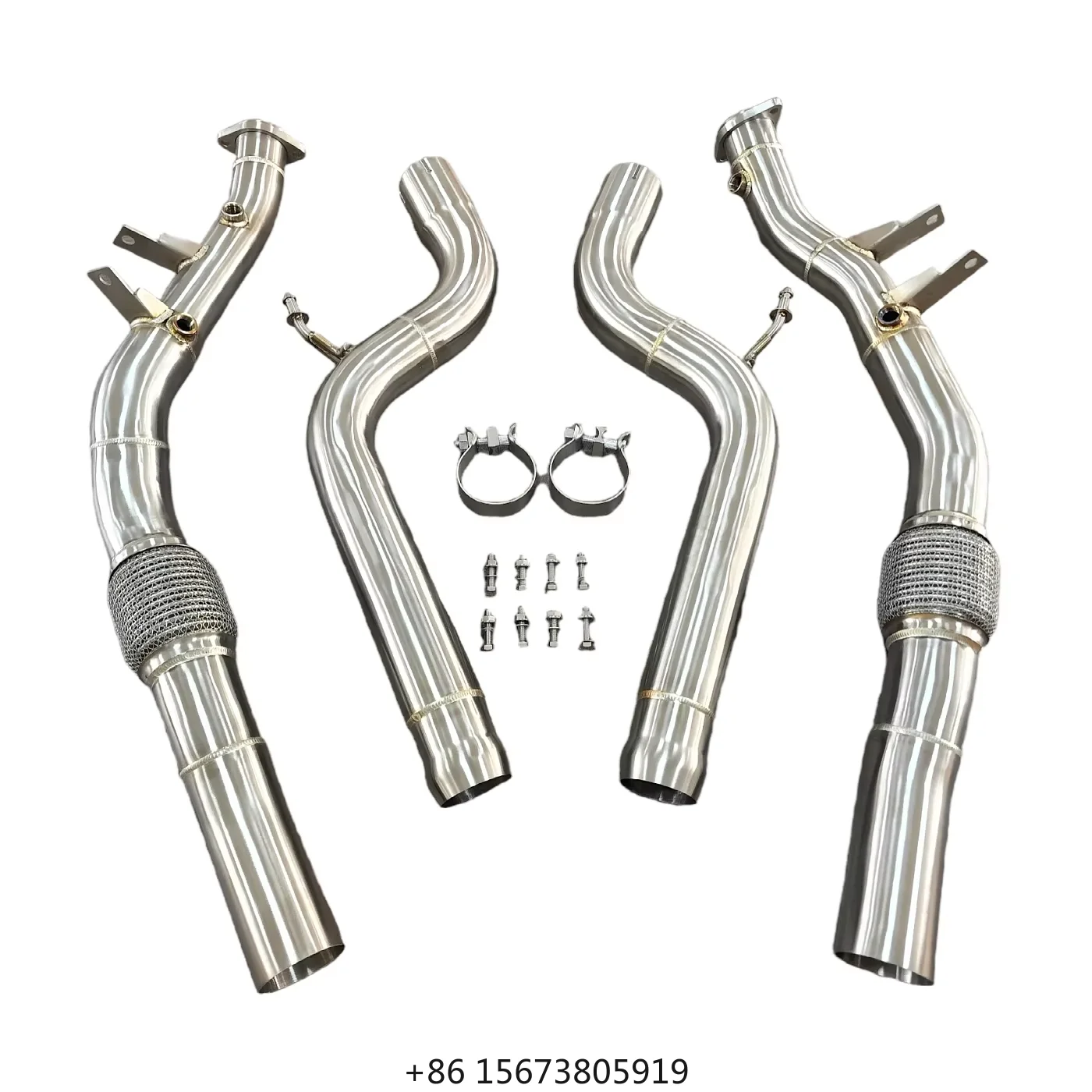 

W222 C217 S63 5.5 Biturbo Downpipe Durable Steel High Flow Luxury Sedan Fit Heat Resistant Corrosion Resistant Improves Horsepo