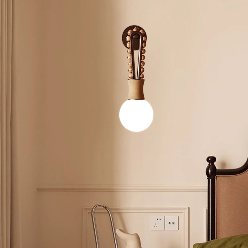 Vintage Wall Lamp Decoration Staircase Wall Light Wabi Sabi Style Bedroom Bedside Model Room New Lamp Indoor Lighting Fixtures