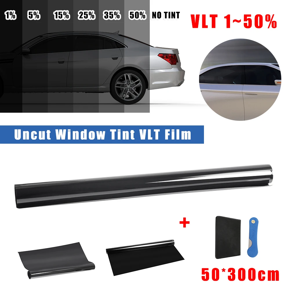 Window Tint Film For Cars Window Privacy Film Heat UV Block Scratch Resistant Blackout Auto Car Windshield Sun Shade Film