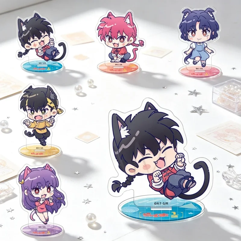 Anime Ranma Nibun-no-Ichi 10CM New Acrylic Standing Sign Board Keychain Decoration Desk Friends Gift Desktop Ornament Q Version