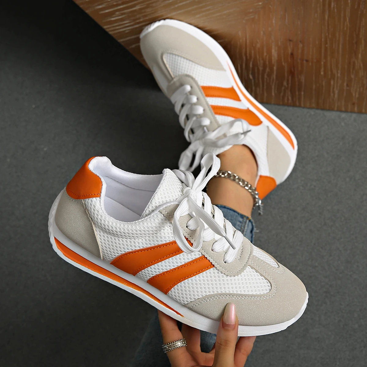 

New Style Fashion Women's Casual Lightweight Breathable Sport Shoes Spring Autumn All-match Running Sneakers Zapatos De Mujer
