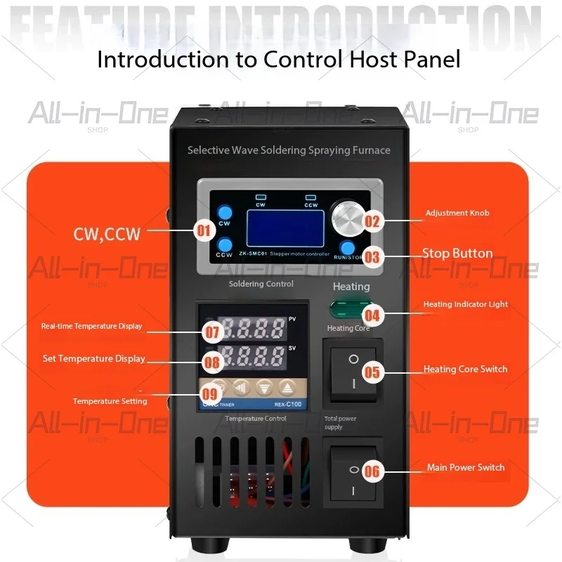 BF06 Selective Wave Soldering Reflow Oven Independent Digital Display PCB Repair Soldering / Wire Tinning Full Solder Joints