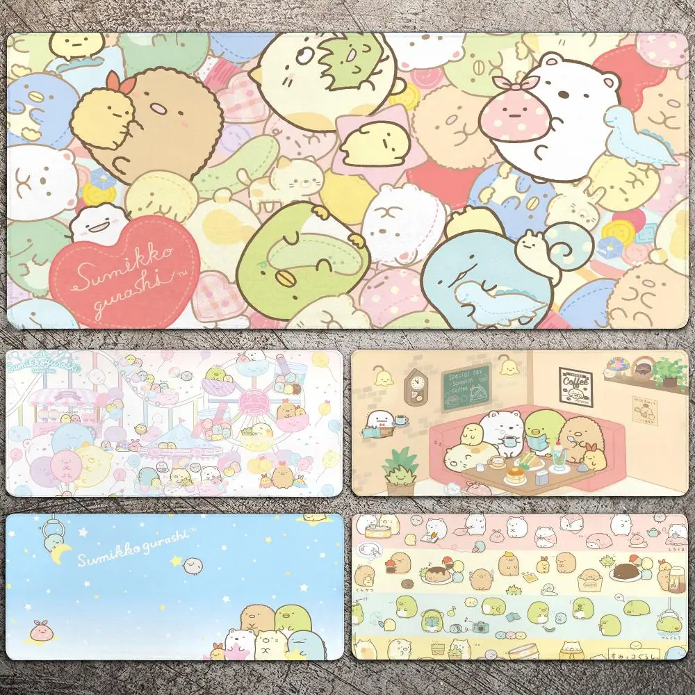 

Cute Sumikko Gurashi Mousepad Large Gaming Mouse Pad LockEdge Thickened Computer Keyboard Table Desk Mat