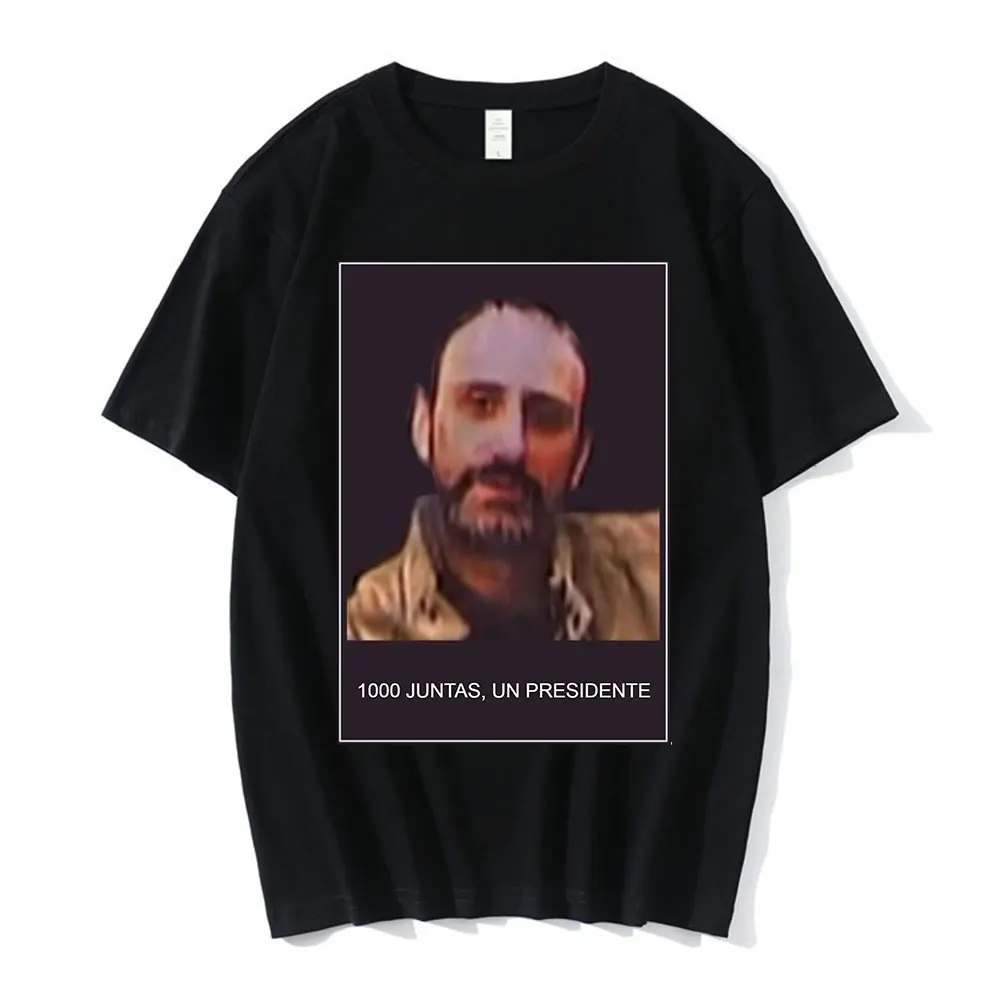 Juan Costs-Camiseta con estampado gráfico para hombre y mujer, camisa de Manga de gran tamaño, ropa de calle, 1000