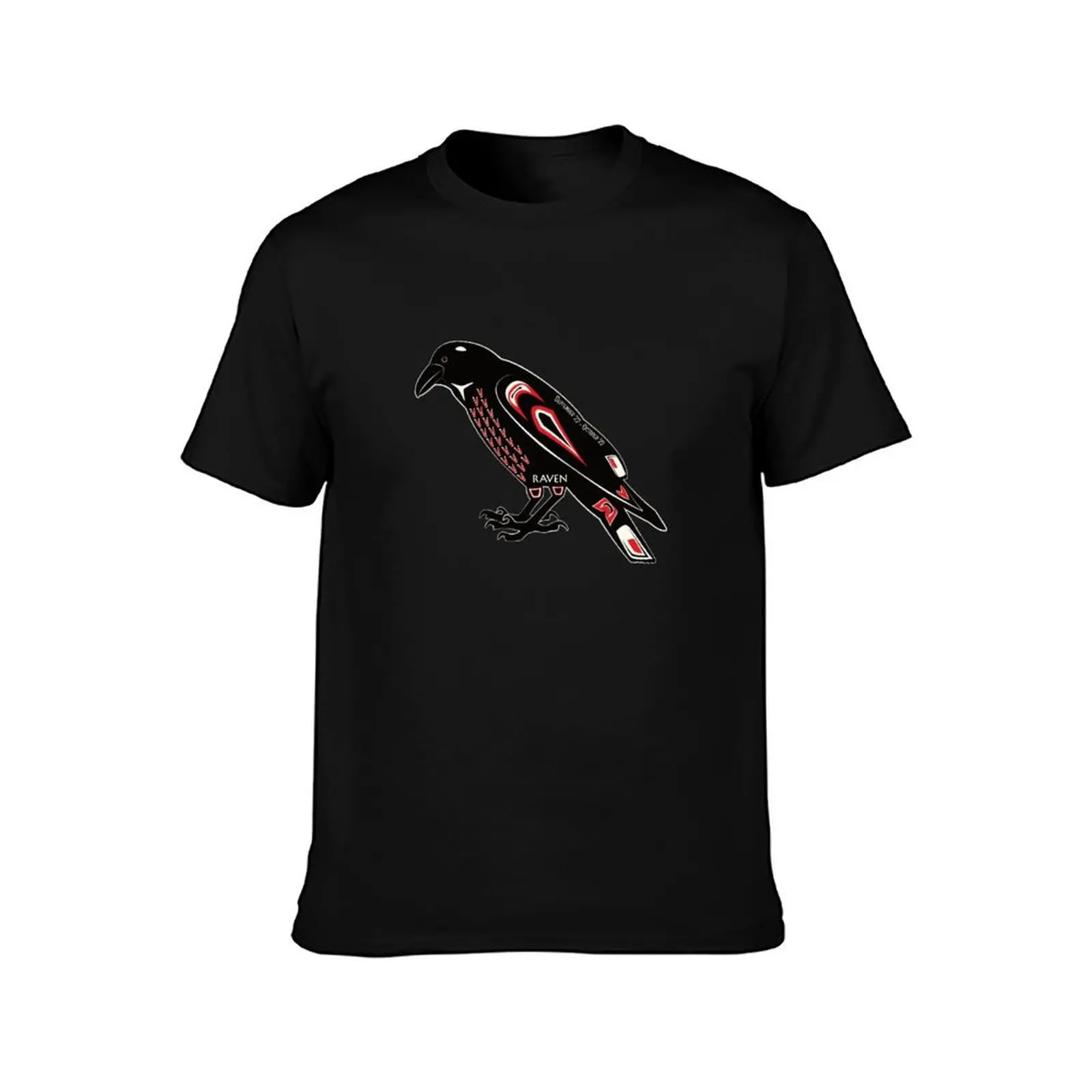 RAVEN - Native American Totem, Zodiac Spirit Animal Sign T-Shirt t shirts for man slim fit T-Shirt