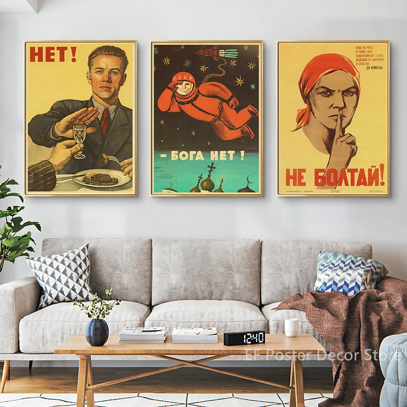 Soviet USSR CCCP Posters Celebrity Stalin Retro Kraft Paper Sticker Vintage Room Home Bar Cafe Decor Aesthetic Art Wall Painting