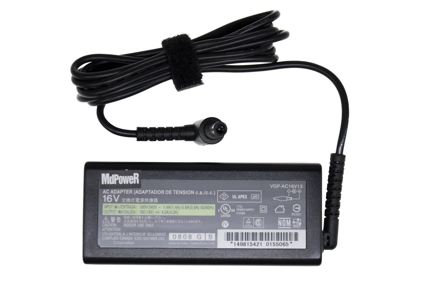 Imagem -05 - para Sony 16v 4a Vgp-ac16v8 Ac16v7 Ac16v13 Laptop Fonte de Alimentação Adaptador ac Carregador Pcga-ac51 Pcga-ac5e Pcga-ac16v1 Vgp-ac16v6