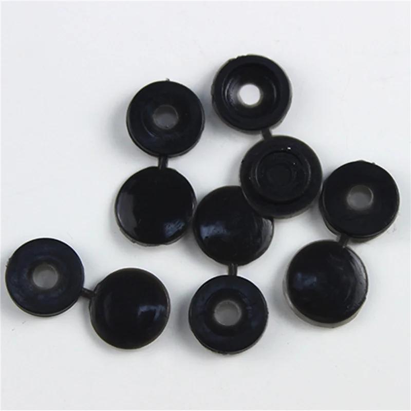 Screw Cap Cup Washer Hinged Cover Black ( Pack Of 200 )-A78G