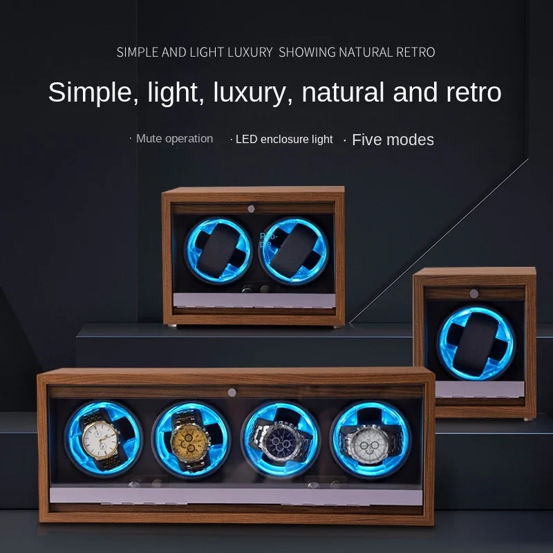 Watch Winder for Automatic High End Watchs Start Stop Automatically Antimagnetic Function Low Noise Watchwinder Storage Box сейф