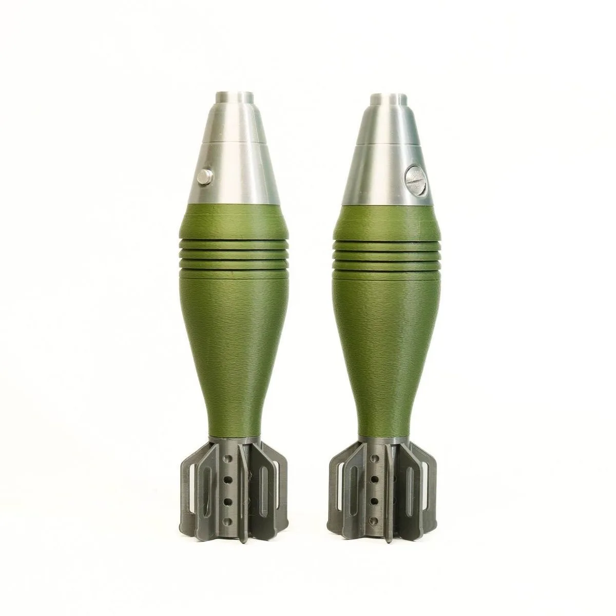 M2 60mm Mortar Shell Model -3D Printed Realistic Replica Non Functional Military Decoration for Home Office Secure Storage
