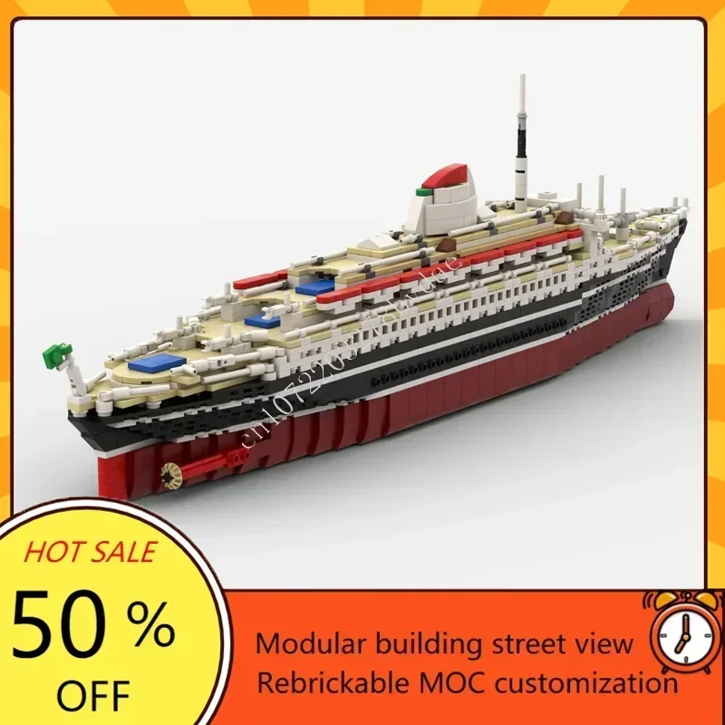 1907 pièces MOC Andrea Doria modèle de navire de guerre personnalisé blocs de construction ensemble de Puzzle-bricolage assemblage technique créatif enfants cadeau de noël