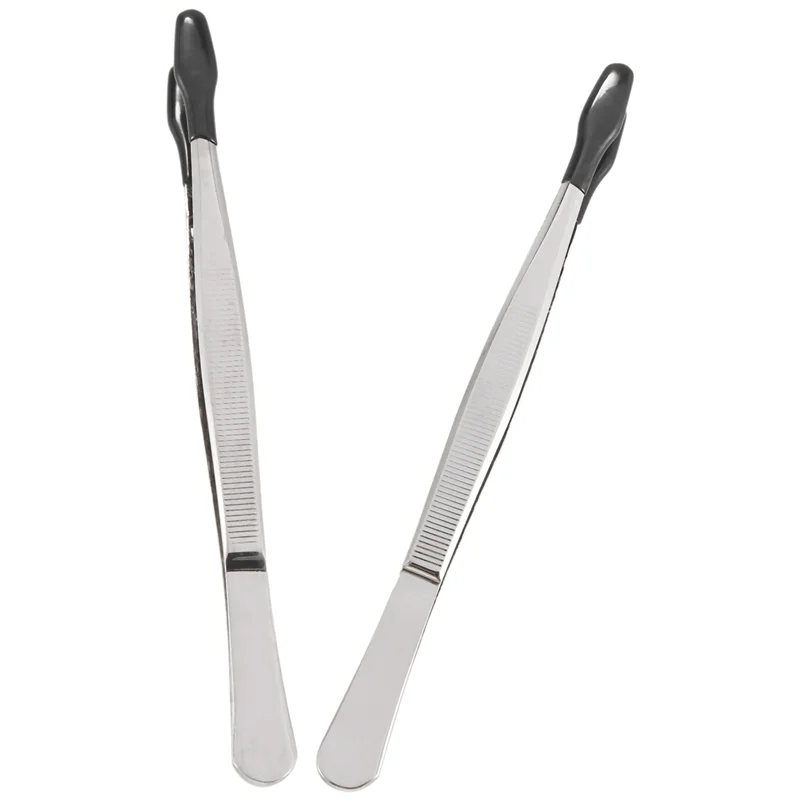 ABLU-2 Pezzi di Pinzette con Punta in Gomma Pinzette di Precisione in Silicone PVC Laboratorio Industriale Hobby Pinzette Artigianali Strumento