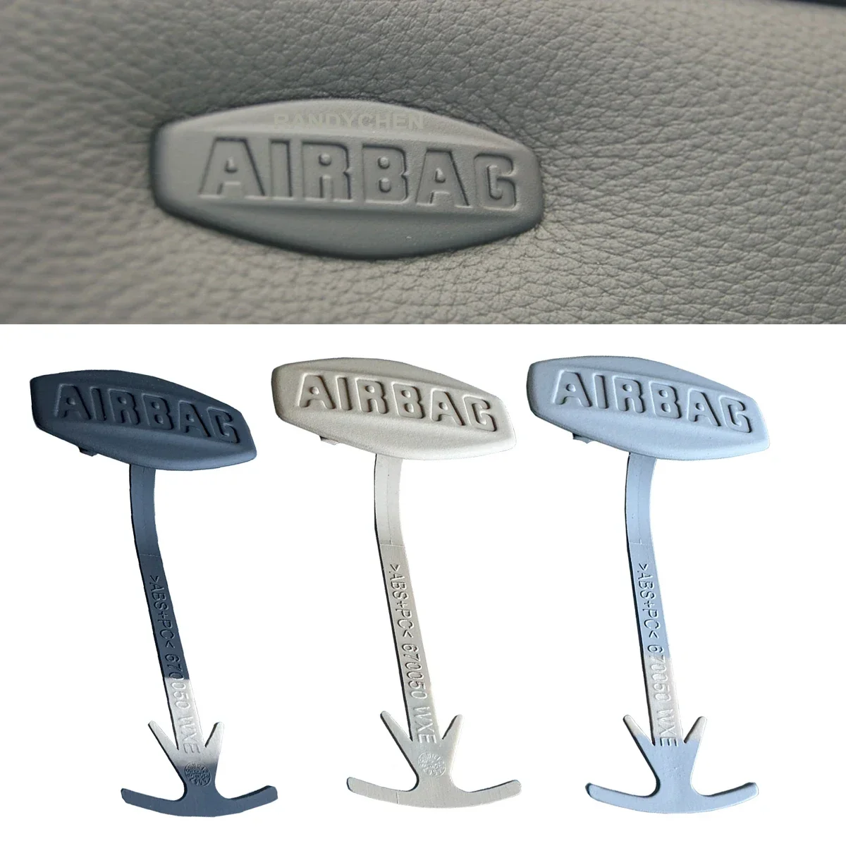 

GEFENSI X1 New Car Interior Door Panel AIR-BAG Logo Cover Cap Trim For BMW 5 Series E60 E61 M5 X5 E53 520i 530i 51417076807 5141