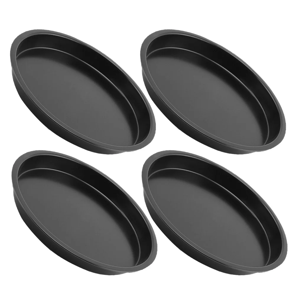 

4Pcs Round Nonstick Pizza Pan Carbon Steel Oven Crisper Tray for Baking Pizza Bread Cookies 9 Inch Crisper Pan
