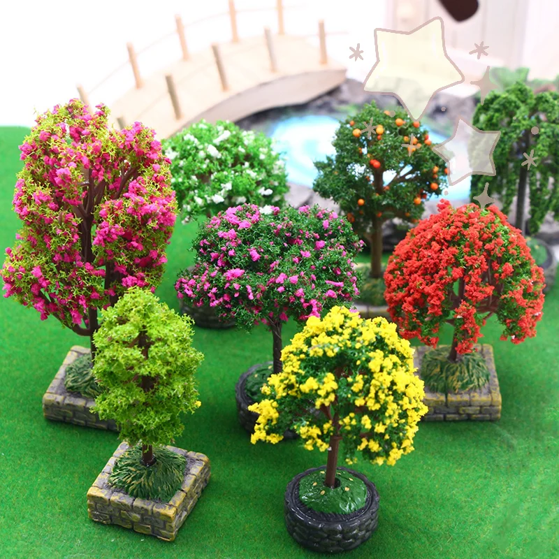 1:12 maison de poupée Mini paysage Orange arbre fruitier modèle pour jardin cour scène maison de poupée Diorama décor accessoires