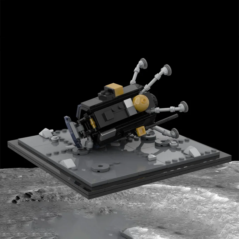Aerospace Lunar Lander Model MOC Building Bricks War Equipment Modular Technology Gifts Holiday Assemble Children Toys Suit