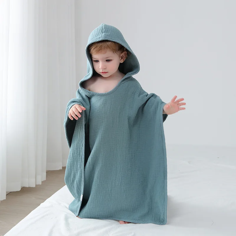 

Hooded Baby Bath Towels 100% Muslin Cotton Baby Infant Bath Towel Soft Absorbent Newborn Essential 4 Layers Baby Shower Gift