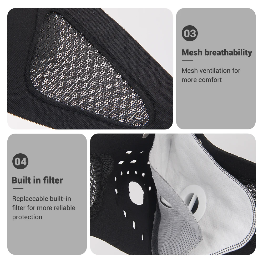 قناع دراجة نارية صيفي، أقنعة قابلة للتنفس، قناع نصف وجه موتو مضاد للغبار، قناع وجه لركوب الدراجات النارية #4