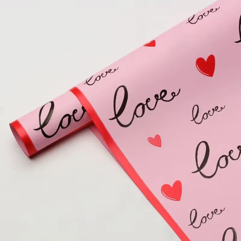 20sheets Love Flower Wrapping Paper Korean Style  Gift Rose Packing Florist Bouquet Wrapping Materia view 4
