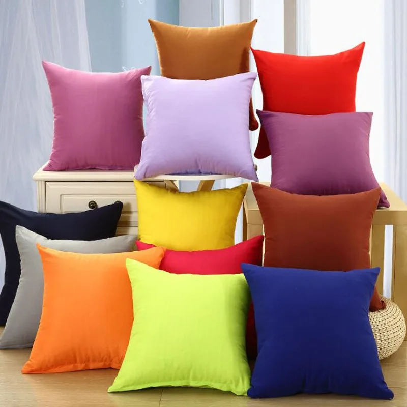 Candy Color Cushion Cover Pillow Case Cover Decorative Pillowcase Seat Car Cushion Cover Pillow Case Home Supply