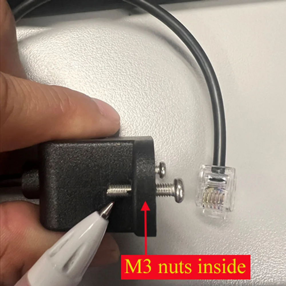 RJ11/RJ12 Female/Receptacle Bulkhead Panel Mount Telephone Extension Cable for Industrial Chassis/Cabinet