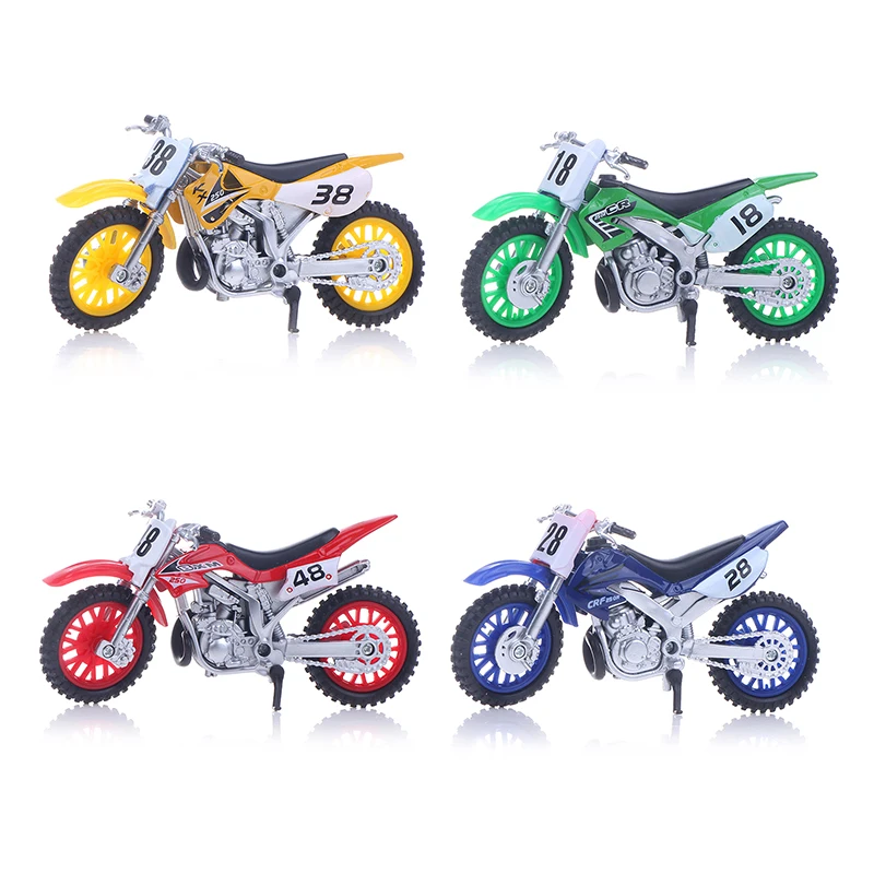 1PC Simulated Alloy Motocross Motorcycle Model 1:18 Toy Adventure Imulation Alloy Motorcycle Model Home Decoration Kids Toy Gift