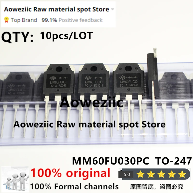 Aoweziic 2018+ 100% New Imported Original  MM60FU030PC MM60FU030 TO-247  Fast Recovery Diode 60A 300V