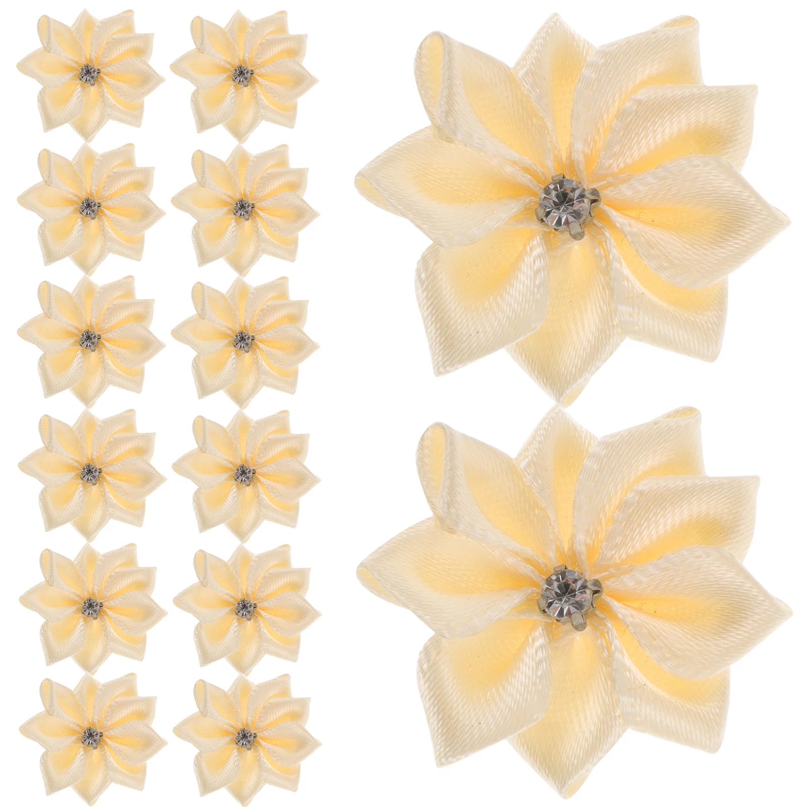 

50pcs Floral Decor Charms Diy Craft Flowers Applique For Clothes Bags Hats Shoes Repairing Patches Sewing Accessories Small