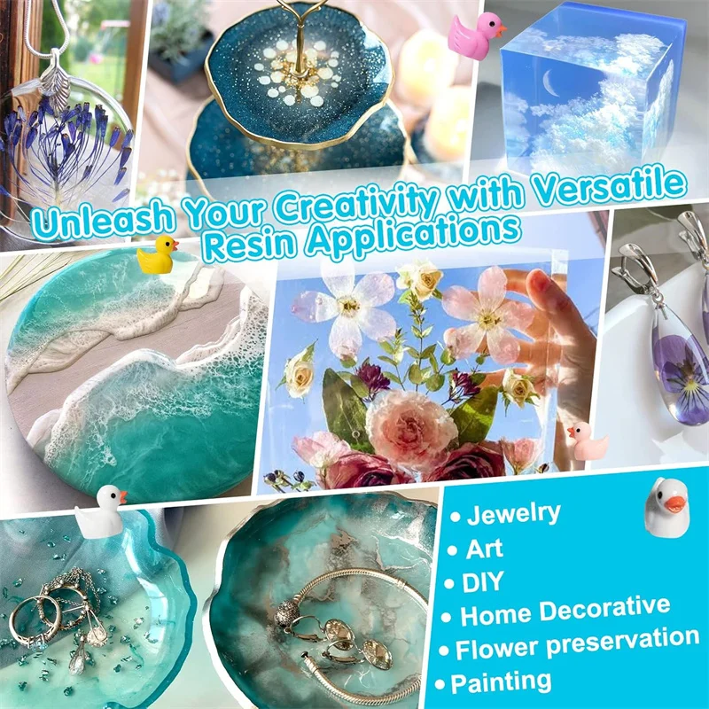 17.6oz/10.4oz Clear Epoxy Resin Kit Casting And Coating For River Table Tops Art Casting Resin Jewelry Projects DIY Art Painting