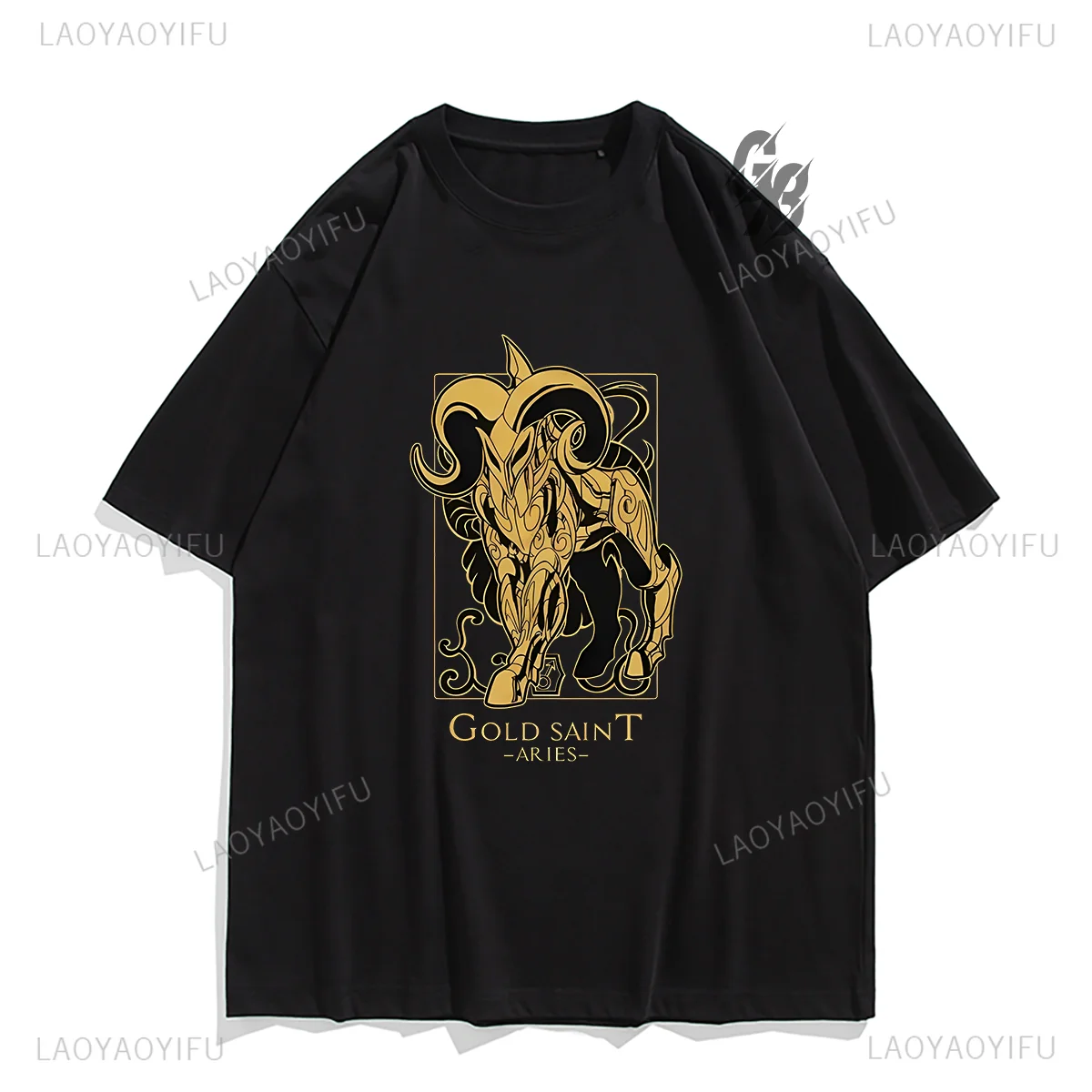 Gold Saint Print Tops Japanese Anime Cartoon T-Shirts Twelve Constellations Graphic Cotton T Shirts Women Men Birthday Gift