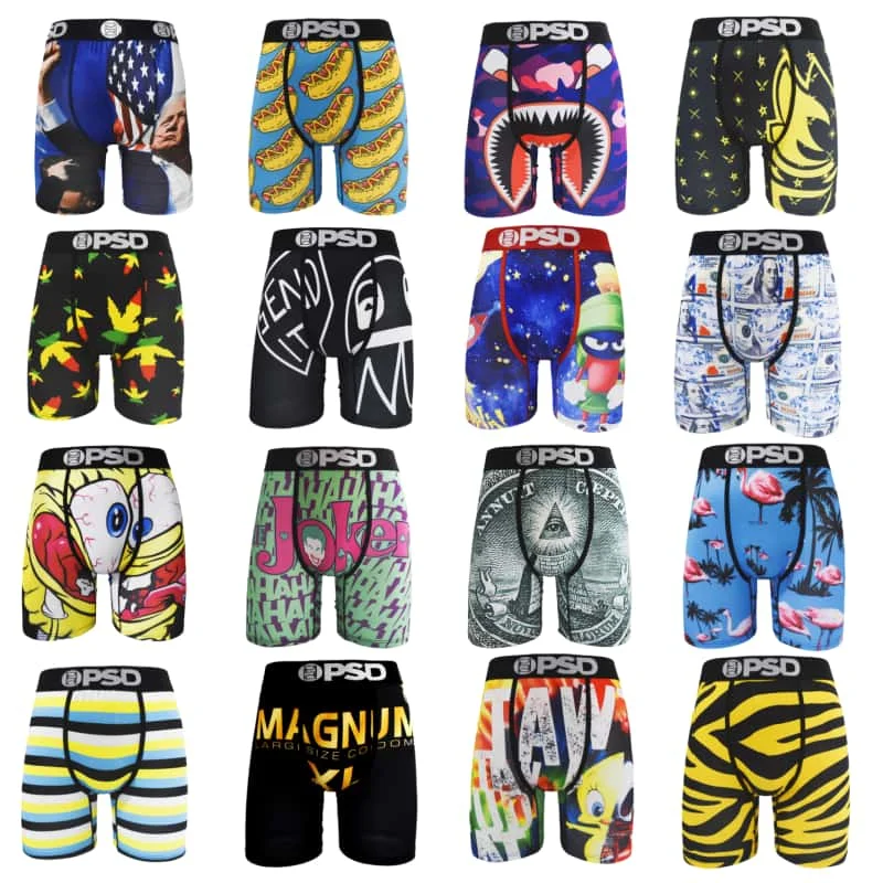 men's underwear boxer fashion print men's panties underwear men's panties boxer shorts shorts pants plus size breathable men's b