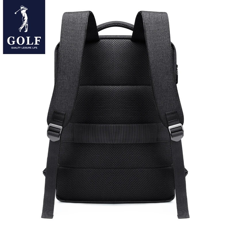 GOLF Business Men\'s Backpacks Slim Laptop Backpack 15 6 Inches Waterproof Elegant Fashion Man Back Pack For Office Black Oxford