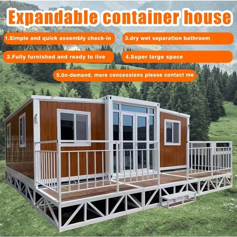 Movable Tiny Homes Living Container House Customizable Folding Prefab Folding House Fully Assembled All-welded Container House