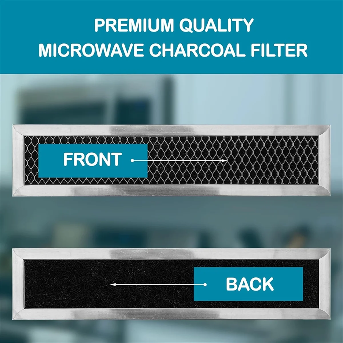 FZFZ 2Pcs 전자 레인지 숯 필터 교체 JX81L WB02X11550 전자 레인지 필터 주방 용 공기 탄소 필터