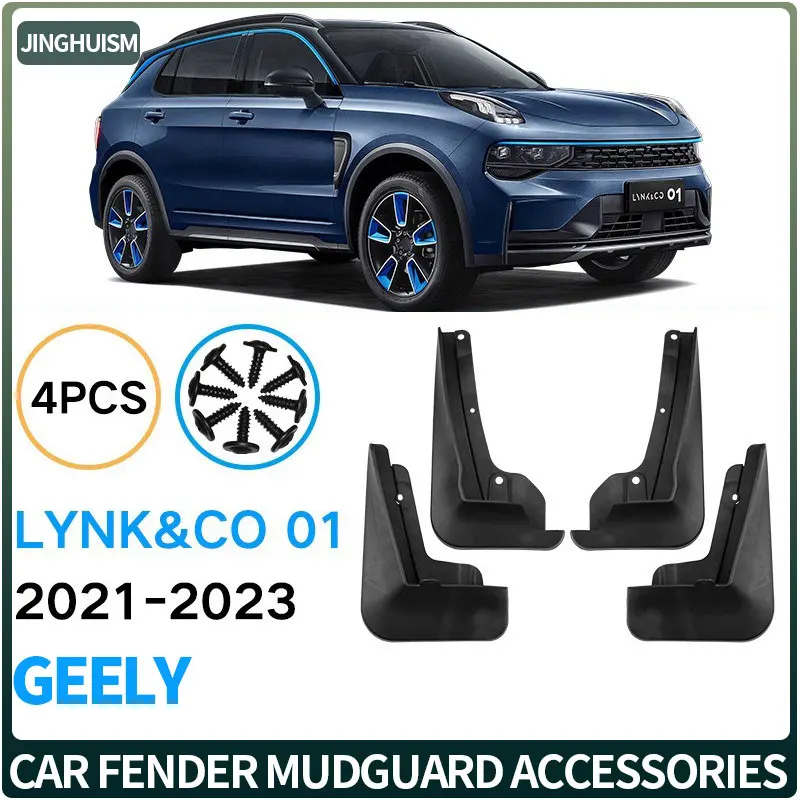 Mudguards Fenders For Geely LYNK&CO 01 2021-2023 Black Automotive Tire Accessories Car Vehicle Exterior Decor Protective Parts