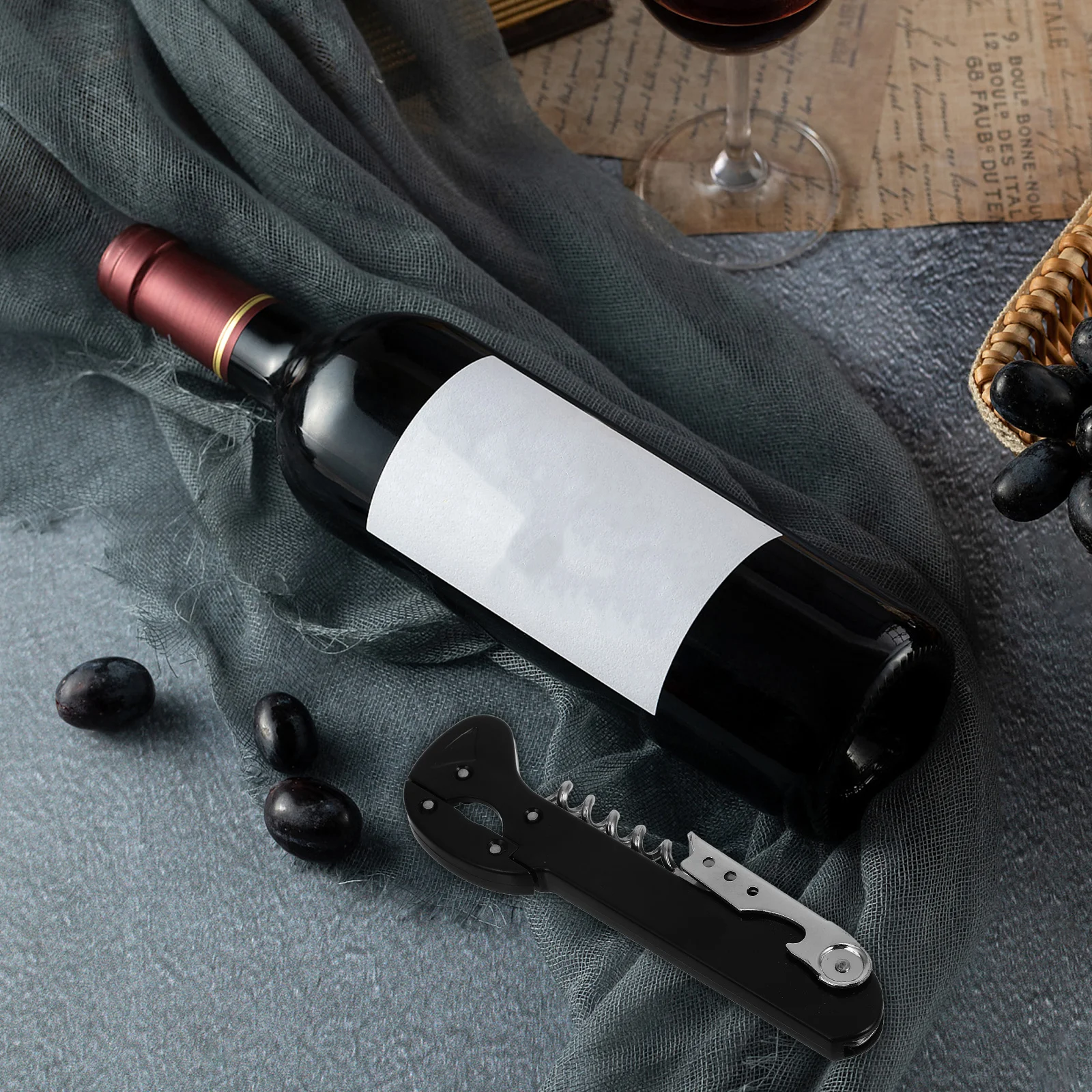 

Wine Bottle Opener Stainless Steel Manual Corkscrew Creative Multifunctional Bottle Opening Tool For Party Home Bar Use Kitchen