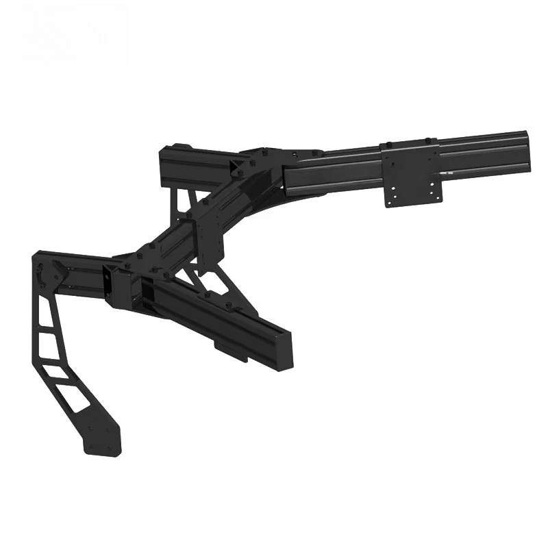 

Custom Adjustable 3 TV Mount Arm Bracket Triple Monitor Stand for Sim Rig with Aluminum Profile Racing Simulator