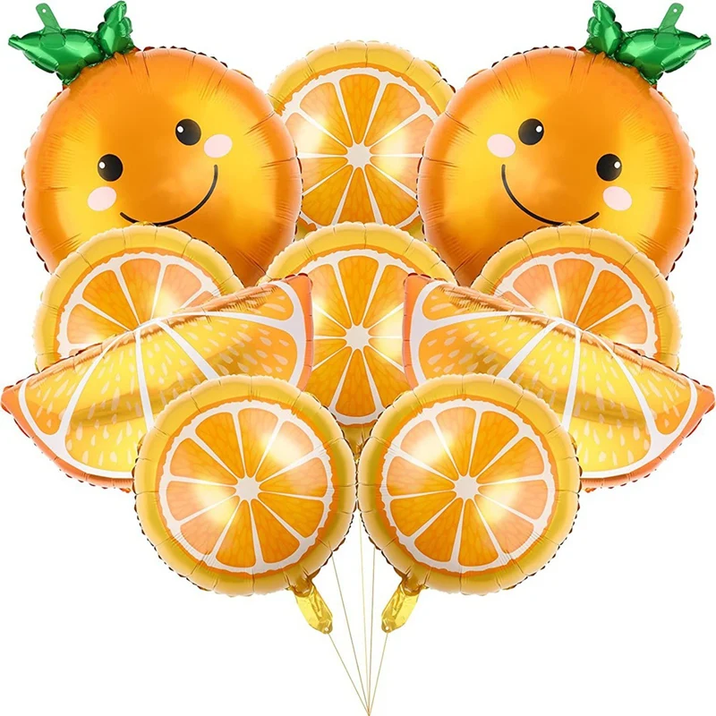 Orange Fruit Balloon Lovely Orange Foil Balloon Fruit Film Balloon Suitable For Theme Decoration Of Citrus Fruits