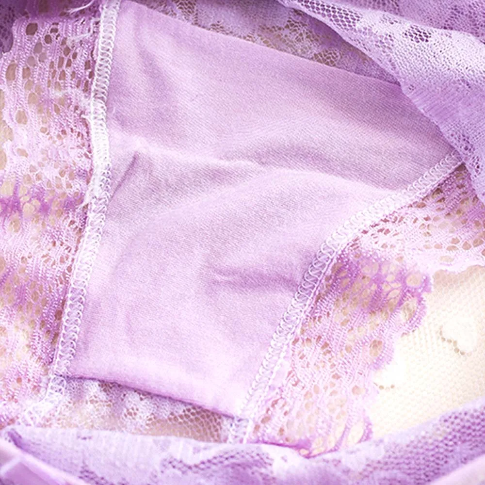 Unterwäsche Sexy Unterhose Mittlere Taille Baumwolle Schritt Spitze Frauen Tanga Blume Höschen Nylon Sexy Slip