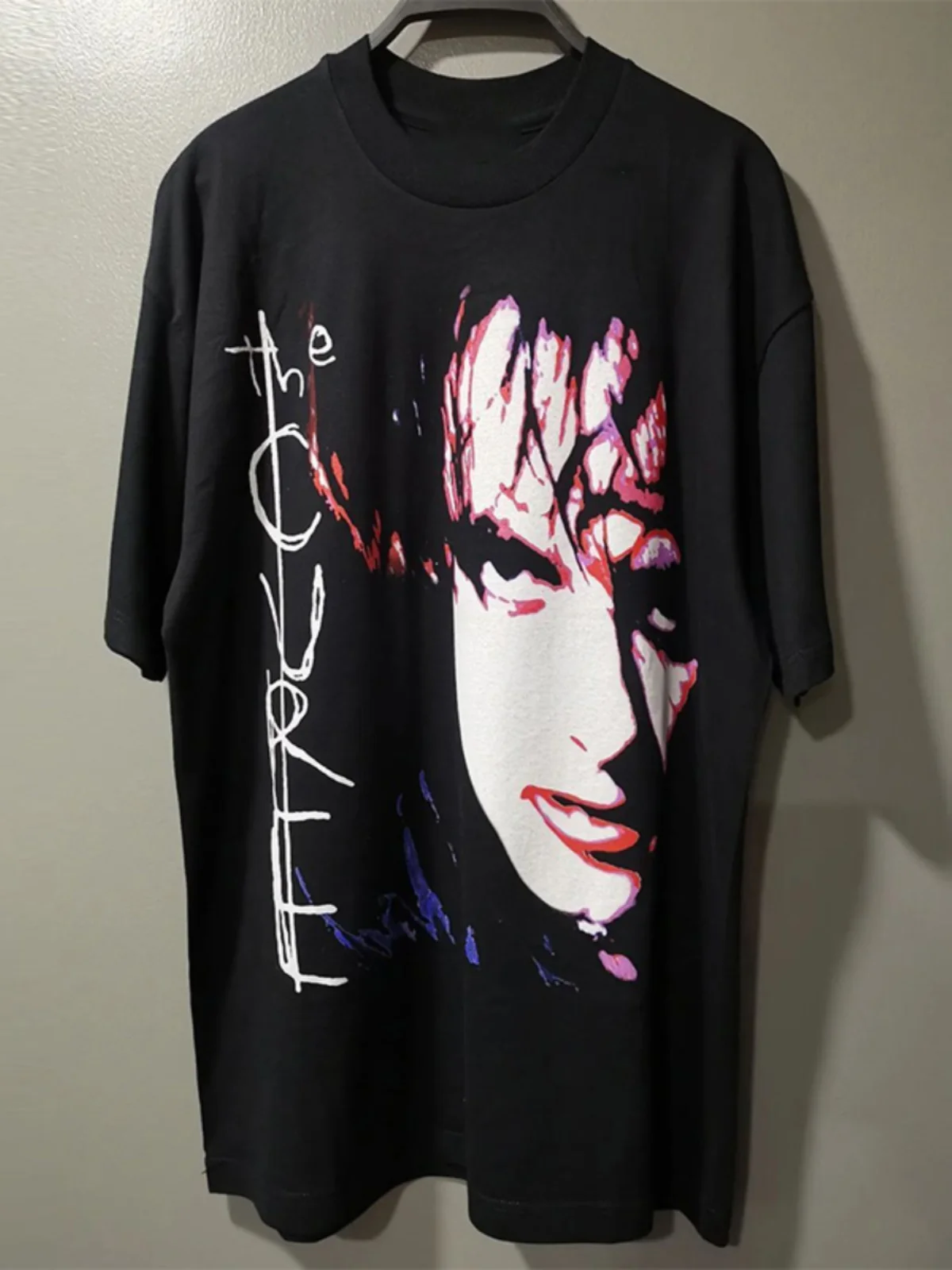 Healing Band American Street Lazy Style Oversize Small Audience Design Men's Women's Short Sleeve T-Shirt Cotton round Neck