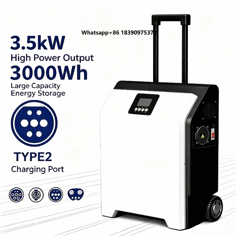 3.5kW Portable EV Emergency Charger 3kWh Mobile Power Station  Electric Vehicles  h003
