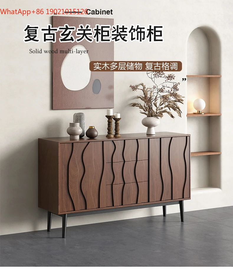 Nordic home entrance multi-functional high-end design storage locker