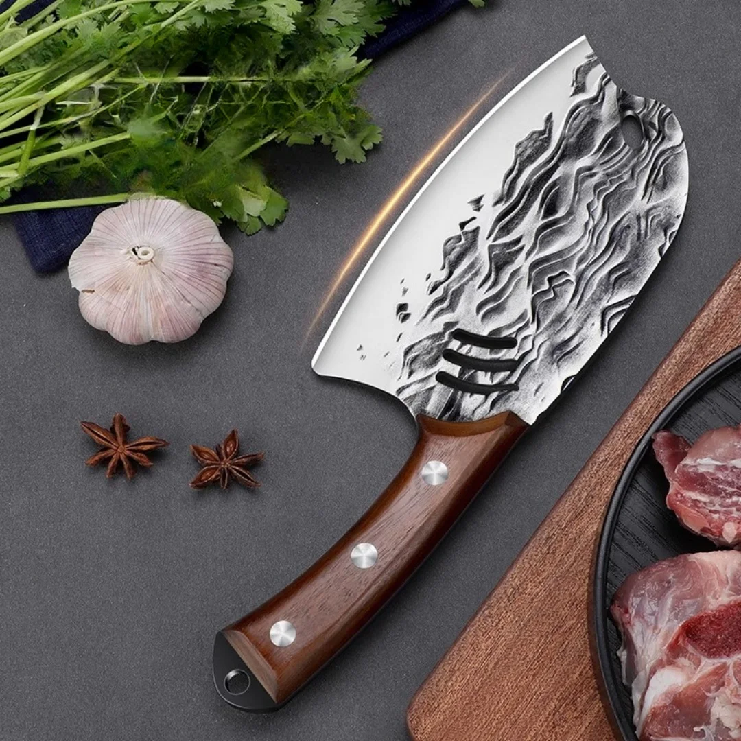 1 PC chopping knife, dual-purpose knife for cutting and chopping, kitchen knife, fish killing knife, bone chopping knife