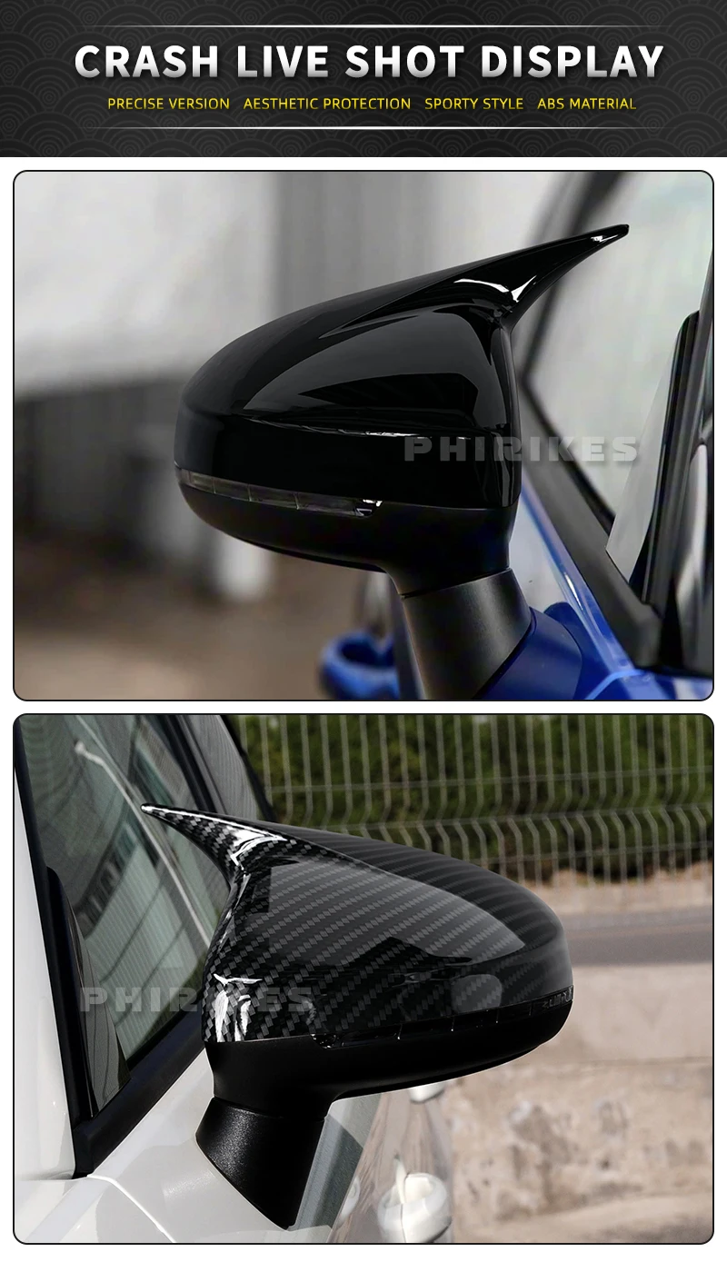 Für Audi A1 S1 RS1 2011-2018 Auto Rück Seite Spiegel Abdeckung Flügel Kappe Außentür Rückspiegel abdeckung auto Zubehör – Detail 8