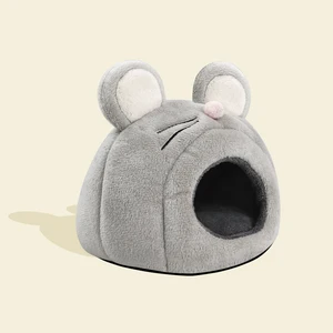 Cute Mouse Shaped Hamster Bed House, Hedgehog Hideout Nest, Small Pet, Warm Cage Accessories, Winter 8 Main Sales Hamster Cage - №8