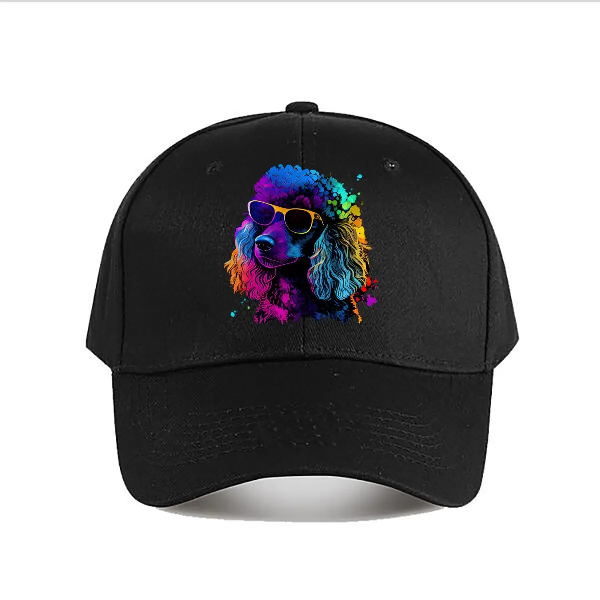 

Poodle Colorful Dog Art Print Baseball Cap