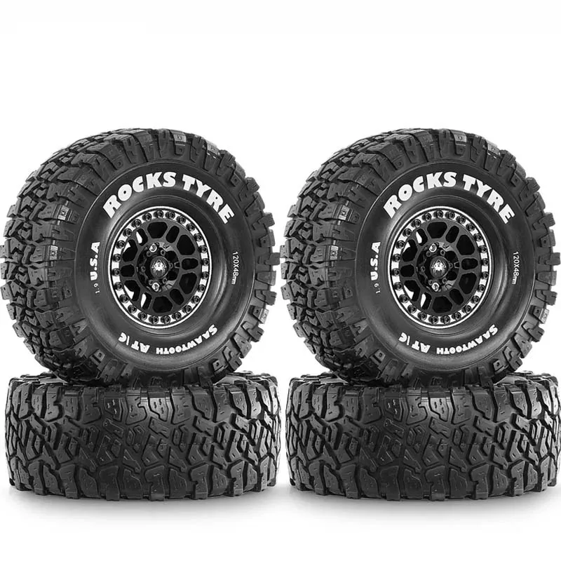 

HUIYANRC 1/10 RC Crawler 1.9 Beadlock Wheels Tires Height Soft for Traxxas TRX4 Axial SCX10 II III Redcat Gen 8 Rocks Mud