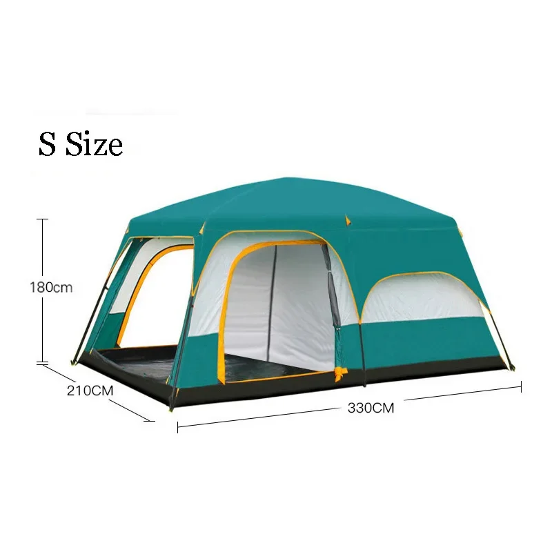 Small Size 4-6persons Double Layers Outdoor 1Living Room 1hall Family Camping Tent In Top Quality Large Space Glaming Tourist